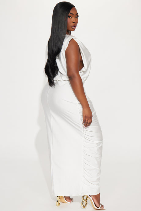 Spice It Up Midi Dress - White