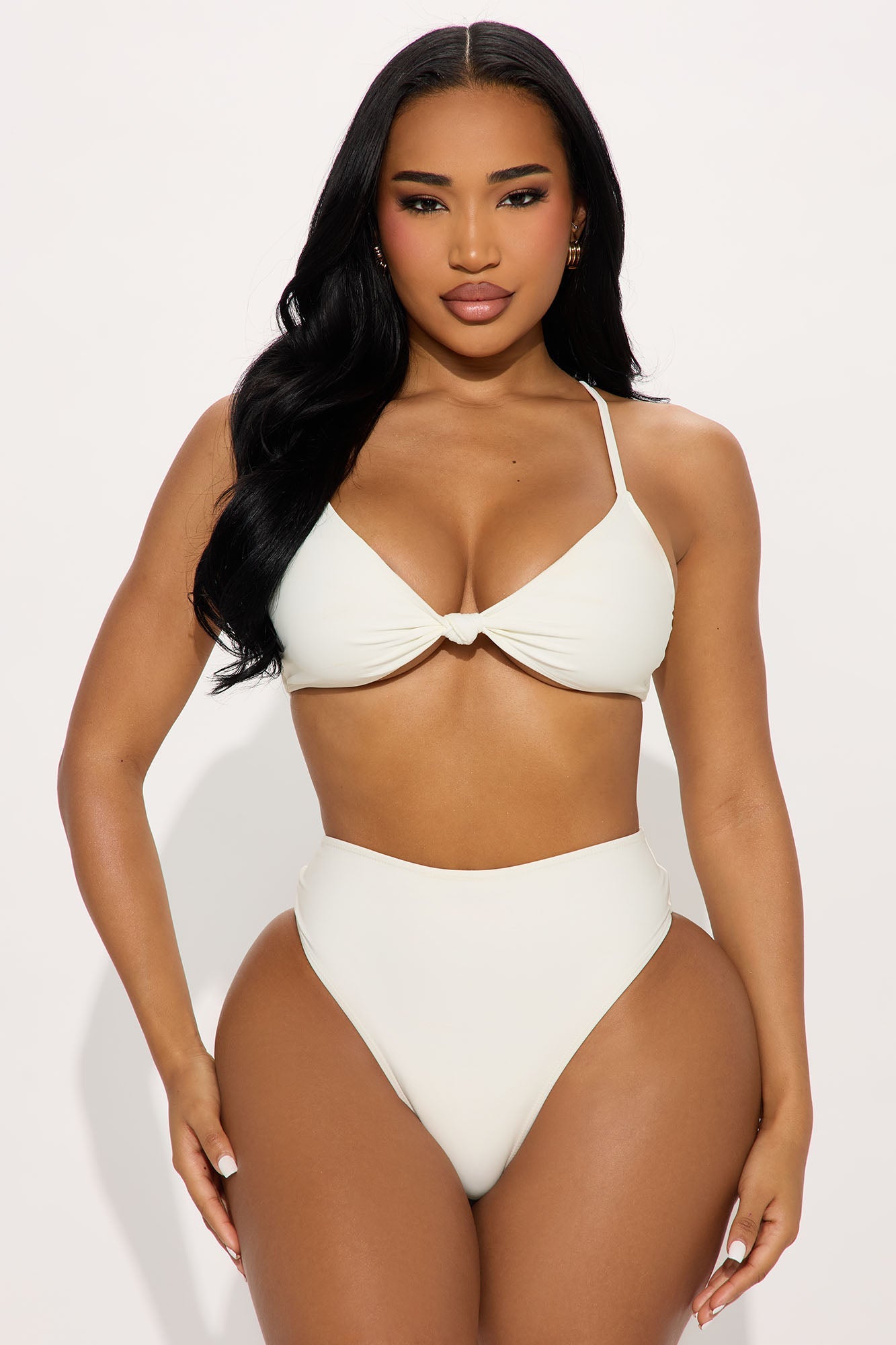 Christina Floral Lace 3 Piece Bikini Sarong Set - Ivory