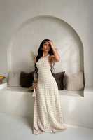 Gemma Tweed Maxi Dress - Taupe