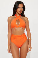 Poolside Ready 2 Piece Bikini - Orange