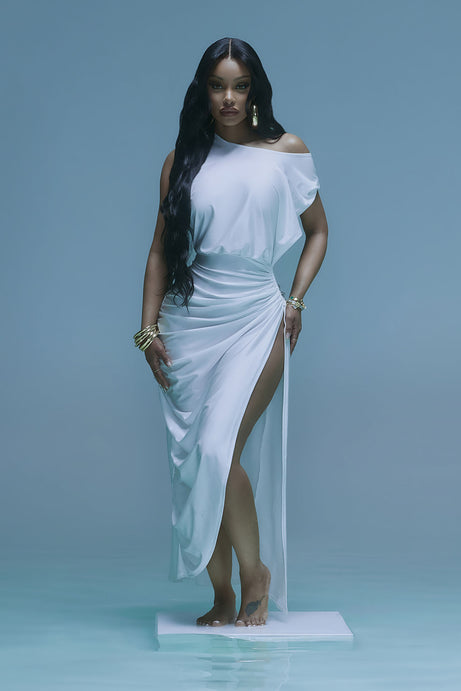 Spice It Up Midi Dress - White