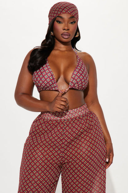 Shailene 4 Piece Bikini Set - Purple/combo