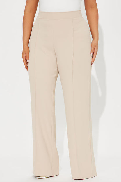 Vicky High Waisted Dress Pants - Taupe