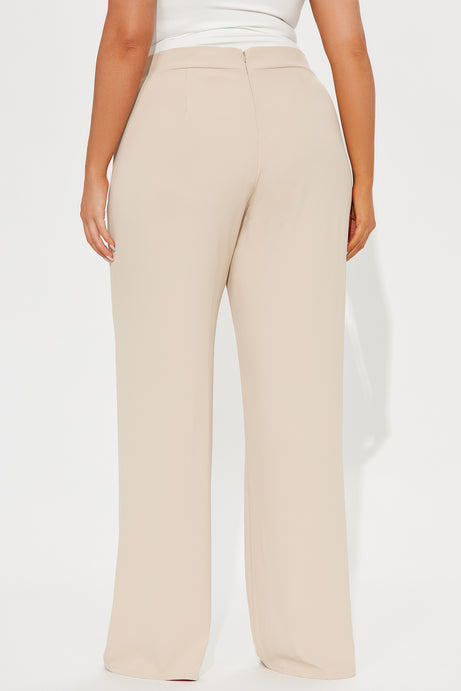 Vicky High Waisted Dress Pants - Taupe
