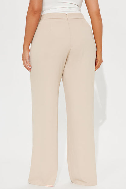 Vicky High Waisted Dress Pants - Taupe