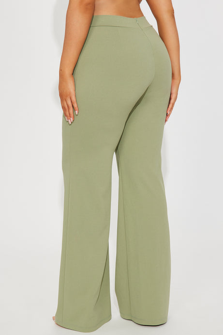 Victoria High Waisted Dress Pants - Sage