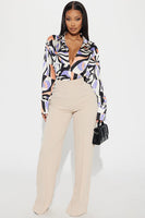Vicky High Waisted Dress Pants - Taupe