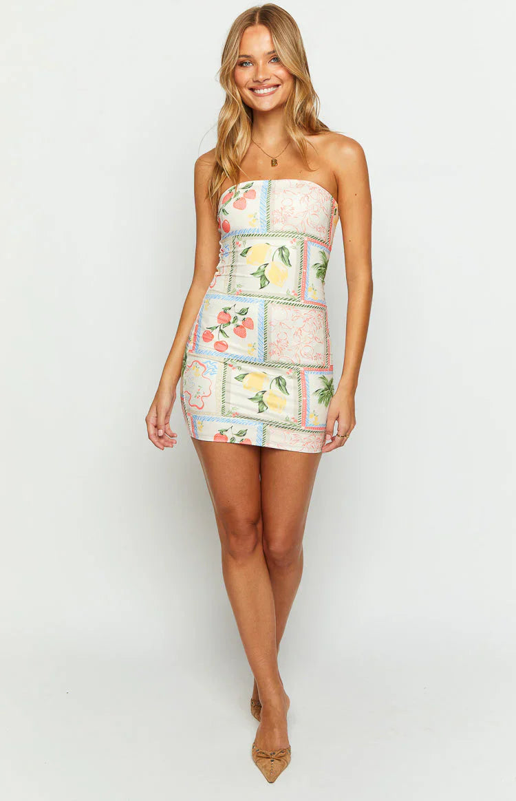 Tropical Island Tiles Mini Dress