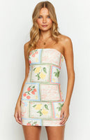Tropical Island Tiles Mini Dress