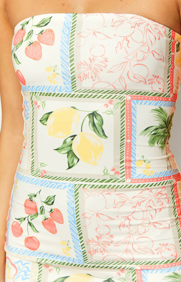 Tropical Island Tiles Mini Dress