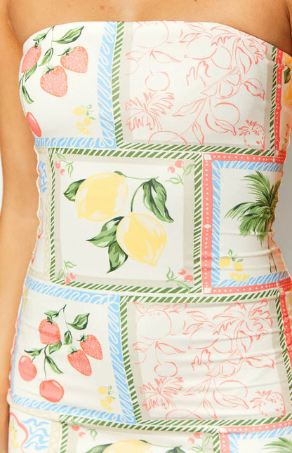 Tropical Island Tiles Mini Dress